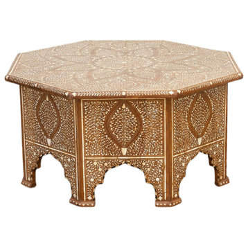 Fine Octagonal Anglo-Indian Inlaid Coffee Table