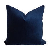 JB Martin Dark Navy Blue Velvet Pillow