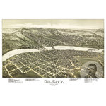 Ted's Vintage Art - Old Map of Oil City Pennsylvania 1896, Vintage Map Art Print, 24"x36" - Old Map of Oil City, Pennsylvania - 1896