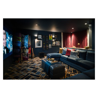 Custom, Curated, & Collected Home Theatre - Transitional - Home Theater ...