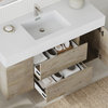 Boutique Bath Vanity, Natural Wood, 48", Single Sink, Wall Mount