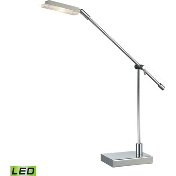 Bibliotheque Adjustable LED Desk Lamp - Polished Chrome