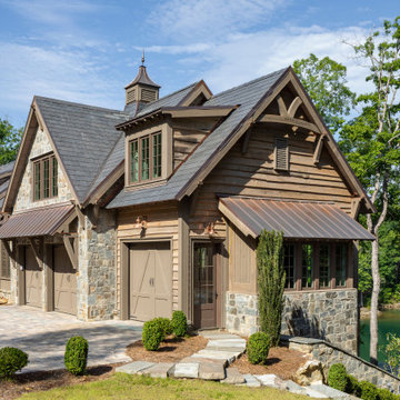 Lake Home Timber Framed Exterior Features