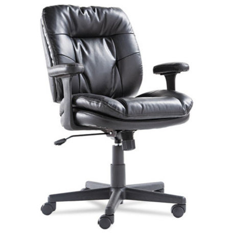 Executive Swivel/Tilt Chair, Fixed T-Bar Arms, Black