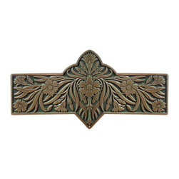 Inviting Home Inc. - Dianthus Pull, Antique-Style Brass-Sage - Cabinet And Drawer Handle Pulls