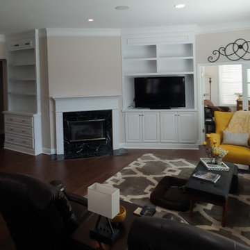 Fireplace Built-ins With 45 Degree Angle