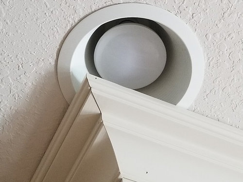 recessed lighting with crown molding