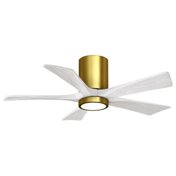 Irene-5HLK 42" Ceiling Fan, Brushed Brass/Matte White
