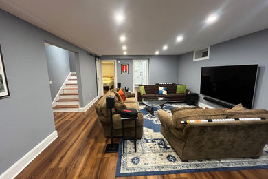 Basement - mid-sized contemporary basement idea in New York