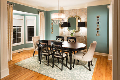 Transitional dining room photo in Kansas City