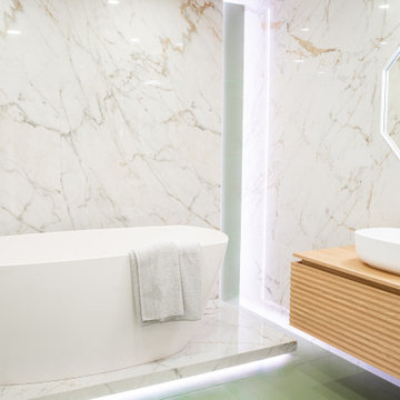 Salle de bain marbre