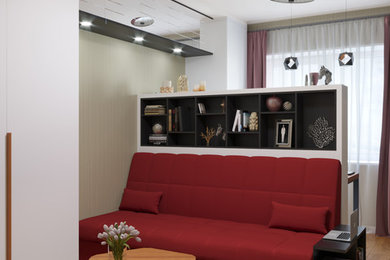 Design ideas for a mid-sized modern home design in Moscow.