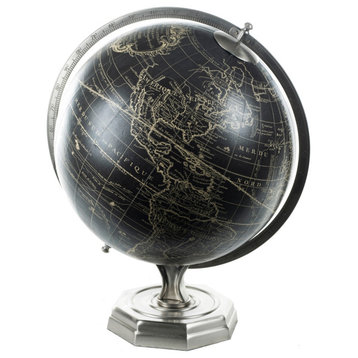 Vaugondy Vintage 17.3" Globe with Silver Stand