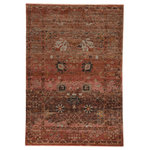 Jaipur Living - Vibe by Jaipur Living Caruso Oriental Pink/Rust Area Rug, 9'6"x12'7" - Inspired by the vintage perfection of sun-bathed Turkish designs, the Myriad collection is warm and inviting with faded yet moody hues. The Caruso rug boasts a perfectly distressed pattern in rich tones of terracotta, pink, taupe, and tan with ivory fringe trim for added texture and antique allure. This power-loomed rug features a plush and durable blend of polyester and polypropylene, lending the ideal accent to high-traffic spaces.