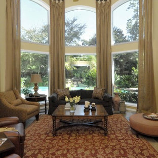 Inspiration for a mediterranean living room remodel in Houston