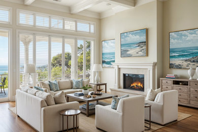 Inspiration for a coastal living room remodel in Los Angeles