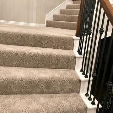 Tone on Tone Carpeted Stair Runner