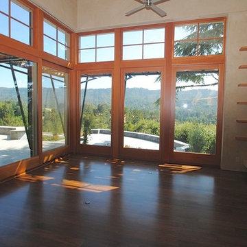 Adjoining living room with 'lift 'n slide' door by Fourth Street