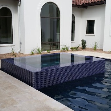 Mediterranean Style Estate Pool (Huntington)
