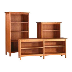 Modern Shaker Custom Open Bookcases - Bookcases