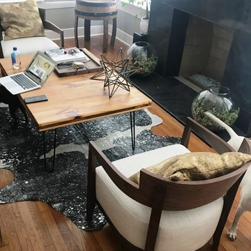 Gambrell Renard Black & Silver Metalllic Cowhide Rug