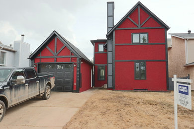 Example of a minimalist exterior home design in Other