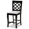 Alora Gray Fabric Upholstered Espresso Browned 5-Piece Wood Pub Set