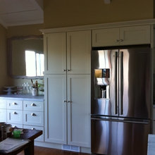 Linen colored cabinets