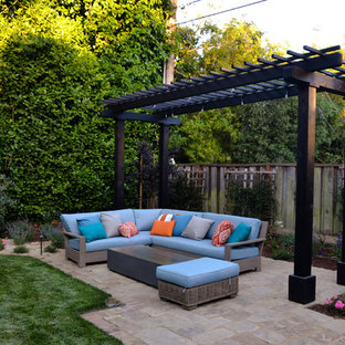 Mediterranean Inspired Retreat - Outdoor Seating Area with Fire Pit