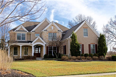 Inspiration for a large modern exterior home remodel in Columbus
