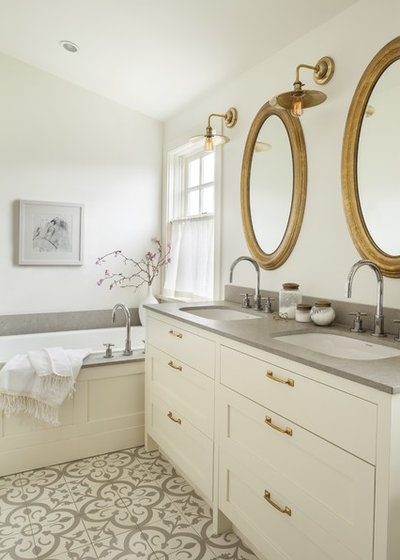 Transitional Bathroom by Sophie Burke Design