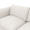 Ventana 116" Modern Pillow Arm Feather Memory Foam Fill Corner Sectional Sofa, Wheat Cream Beige Polyester Tweed