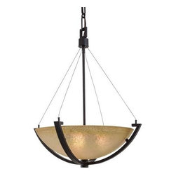 Minka Lavery Raiden 3 Light Pendant Lighting with Iron Oxide finish - Lighting