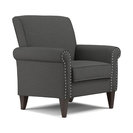 Janet Arm Chair, Charcoal Linen