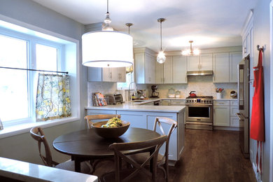 Example of a transitional kitchen design in Other