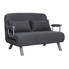 HomCom Suede Fabric Lounge Sofa Chair, Gray