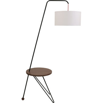 Lumi Source Stork Floor Lamp With Walnut Wood Table Accent