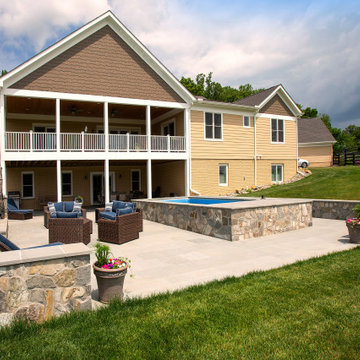 Middleburg, Virginia - Stone Patio with Endless Pool