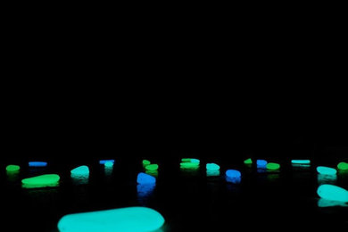 Eli-Glow Photo-luminescent pebbles