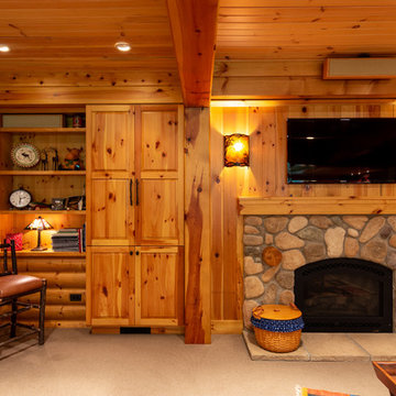 Modern Log Cabin Basement Remodel in Ann Arbor, Michigan
