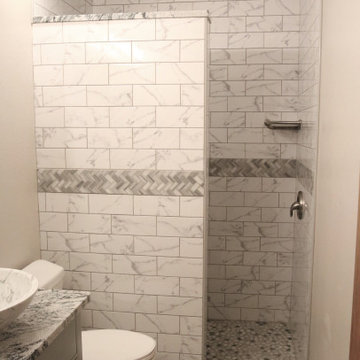 Soft White-Grey Bathroom Redesign