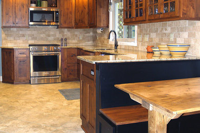 Inspiration for a transitional kitchen remodel in Cleveland
