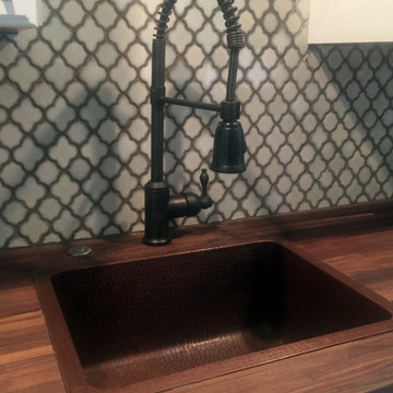 20" Hammered Copper Kitchen/Bar/Prep Single Basin Sink (BREC20DB)