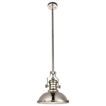 Light 1 Pendant in Polished Nickel