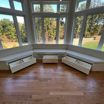 Sunroom Benches with drawers