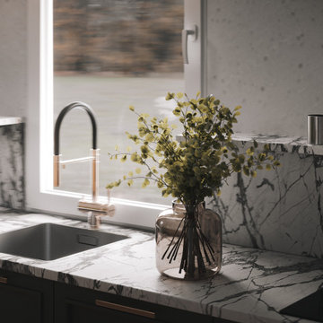 Modern Farmhouse Kitchen & Living Room