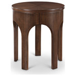 Meridian Furniture - Westfield Console Table, Black, 58" Wide, Brown, 20"wide, End Table - Finish off the look of your space with this beautiful Westfield brown end table. Its rich brown oak finish, oak veneer, and mixture of solid wood and MDF blend seamlessly in an art deco design. Ideal for entryways or living rooms, it offers both style and functionality with ample surface area and storage options. Take your decor to the next level with this statement piece that combines classic craftsmanship and modern sensibility, perfect for showcasing your personal style and enhancing any room's ambiance.