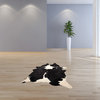 HomeRoots Black and White Genuine Cowhide Area Rug