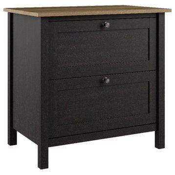 Mayfield 2 Drawer Lateral File Cabinet in Vintage Black and Reclaimed Pine