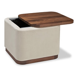 Leo Ottoman by American Leather - Footstools And Ottomans